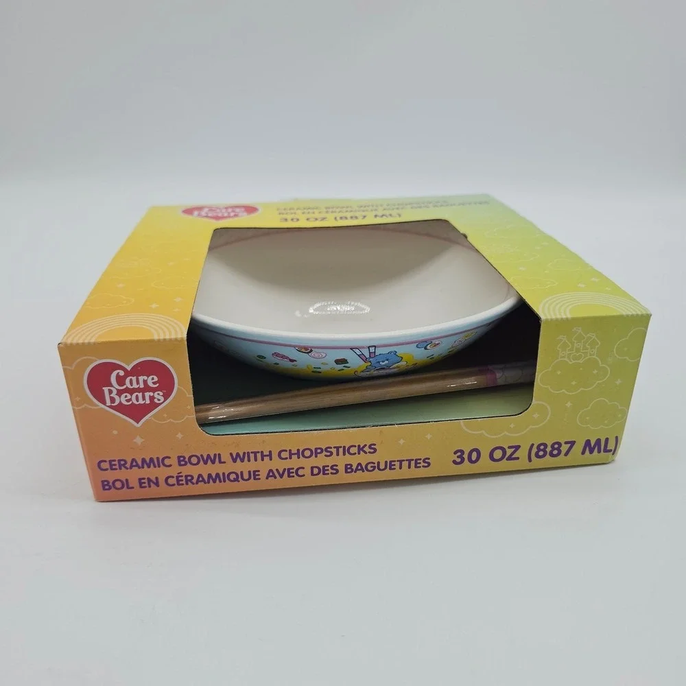 New Care Bears Ceramic Bowl with Chopsticks‎ Grumpy Bear